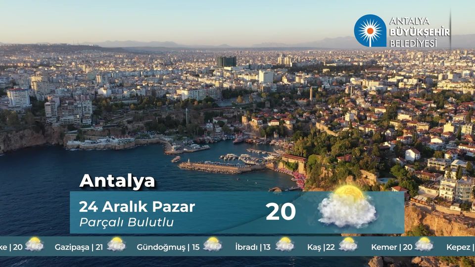 Antalya'da Pazar Sabahı Hafif Bulutlu Hava Linçlıyor