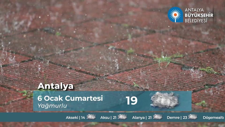 Antalya'da Yağmurlu Bir Gün Yaklaşıyor