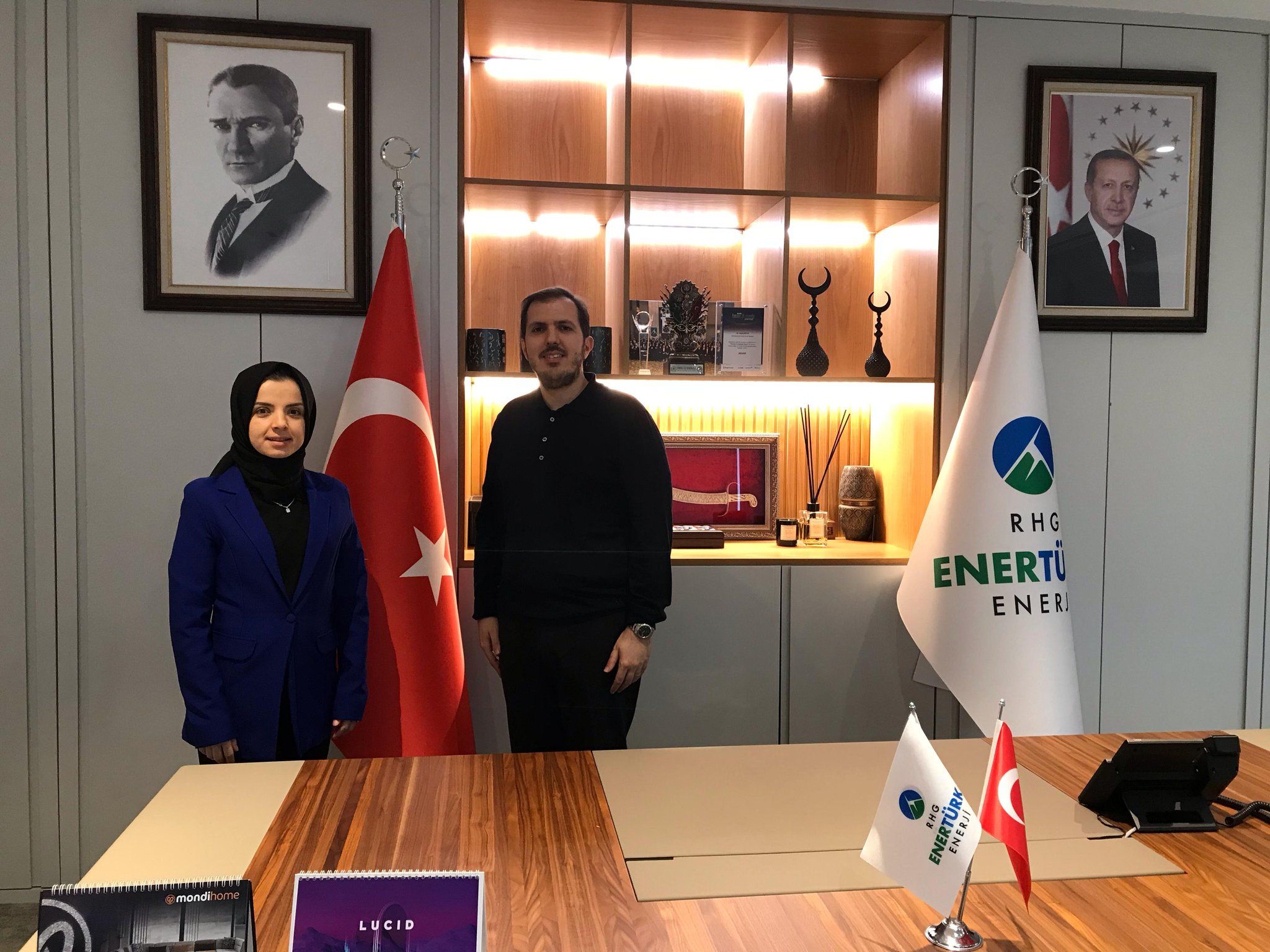 İstanbul'da Kaymakam Saliha Karataş, RHG Enertürk Enerji Genel Müdürü Alpay Beyla'yı ziyaret etti.