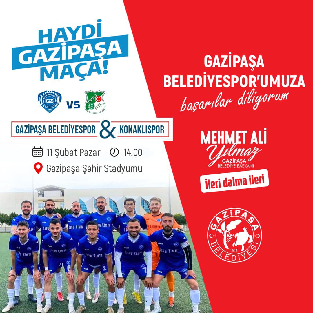 Gazipaşa, kritik maçta Konaklıspor'u yenmek için sahaya çıkacak!