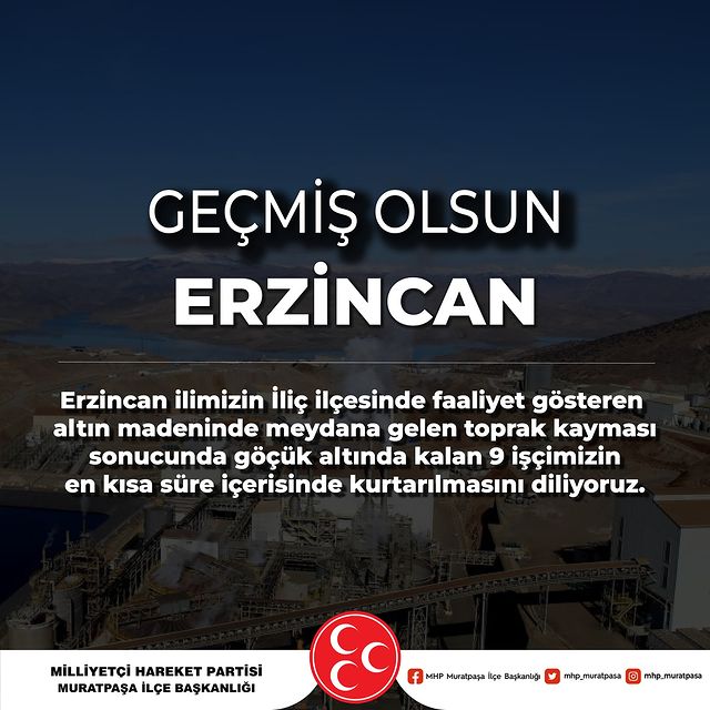 Erzincan'ın İliç ilçesinde maden göçüğü: 9 işçi hala göçük altında