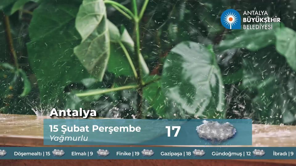 Antalya'da Bugün Sağanak Yağış Tahmini