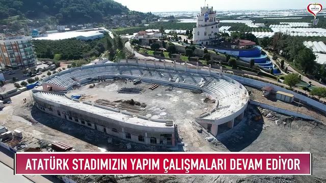 Antalya'nın Kumluca İlçesi'nde İnşaatı Devam Eden Atatürk Stadyumu Heyecanla Bekleniyor