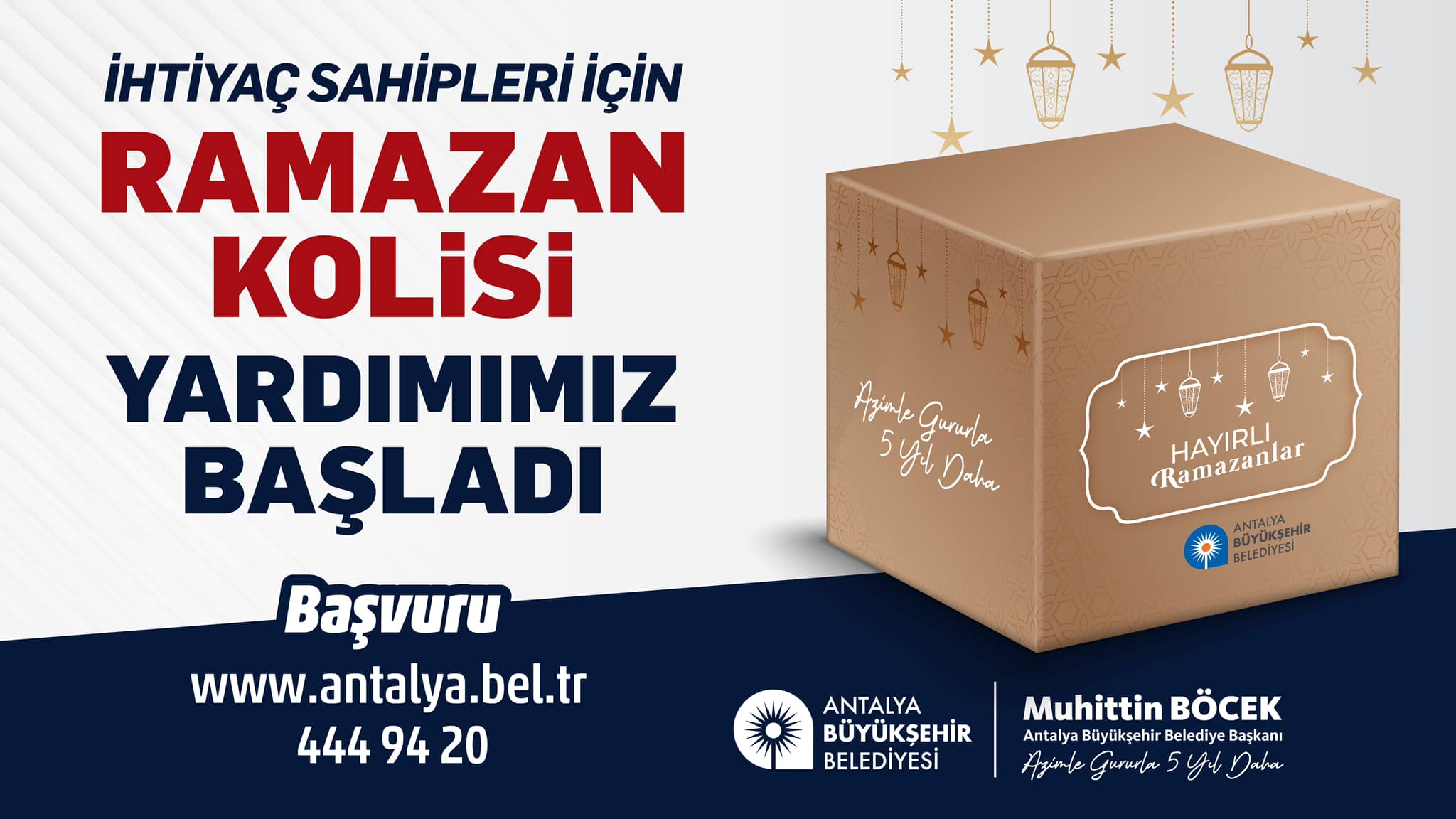 Antalya Belediyesi, İhtiyaç Sahibi Vatandaşlar İçin Ramazan Yardım Kampanyası Düzenliyor