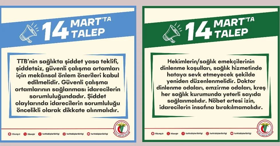Antalya'daki hekimlerin mesleki ve çalışma koşullarını iyileştirmek için ortaya koyduğu 14 talep dikkat çekiyor.