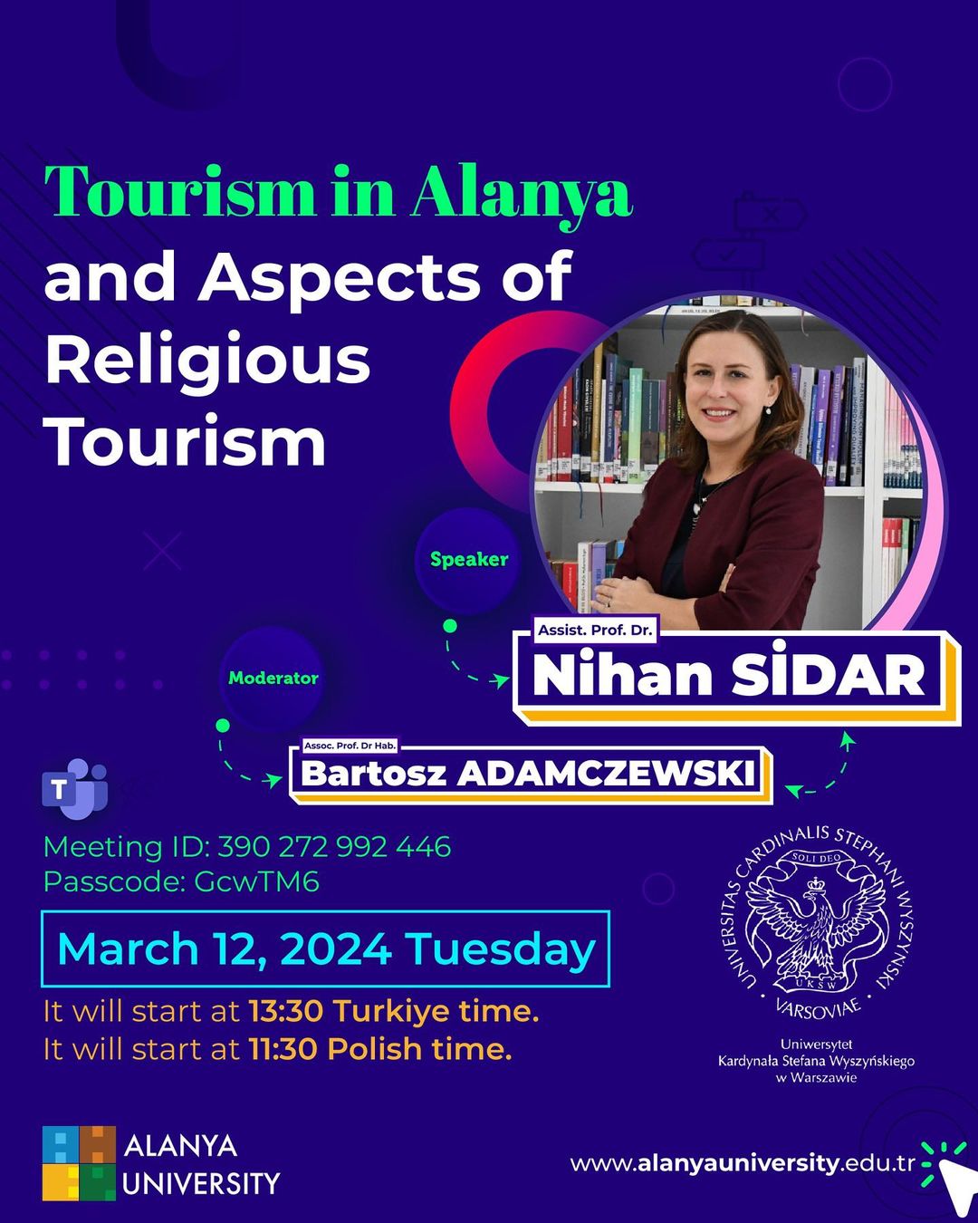 Alanya Üniversitesi, Turizm ve İnanç Turizmi konferansına ev sahipliği yapacak.