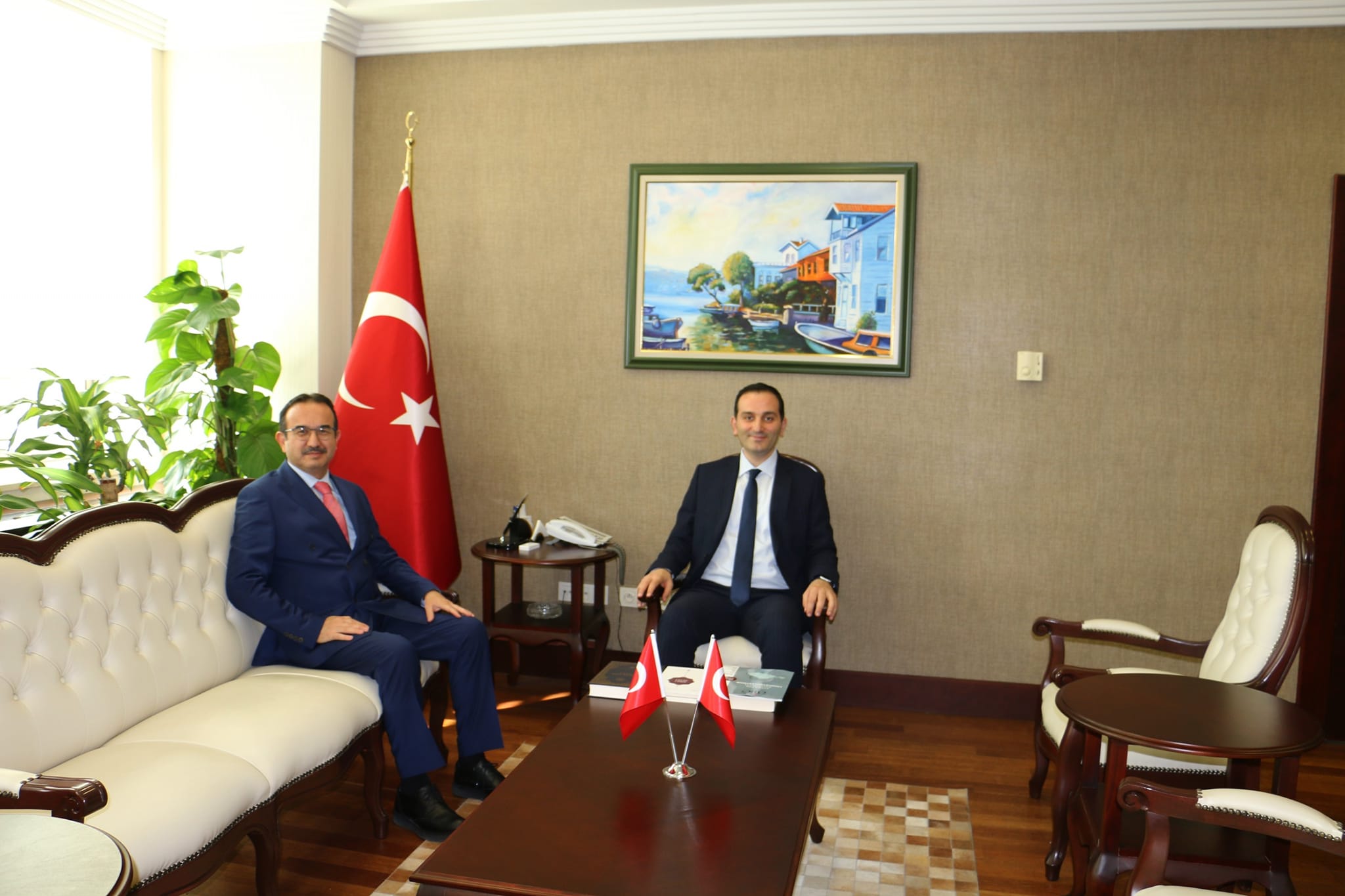 Antalya İl Müftüsü Nazif Fethi Yalçınkaya, Cumhuriyet Başsavcısı Yakup Ali Kahveci'yi Ziyaret Etti