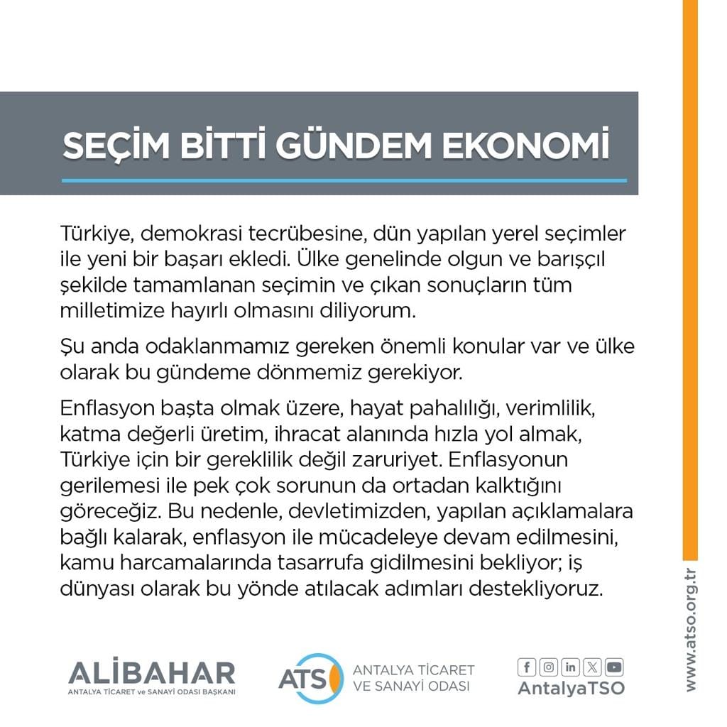 Türkiye'de Seçimlerin Ardından Ekonomiye Odaklanılıyor