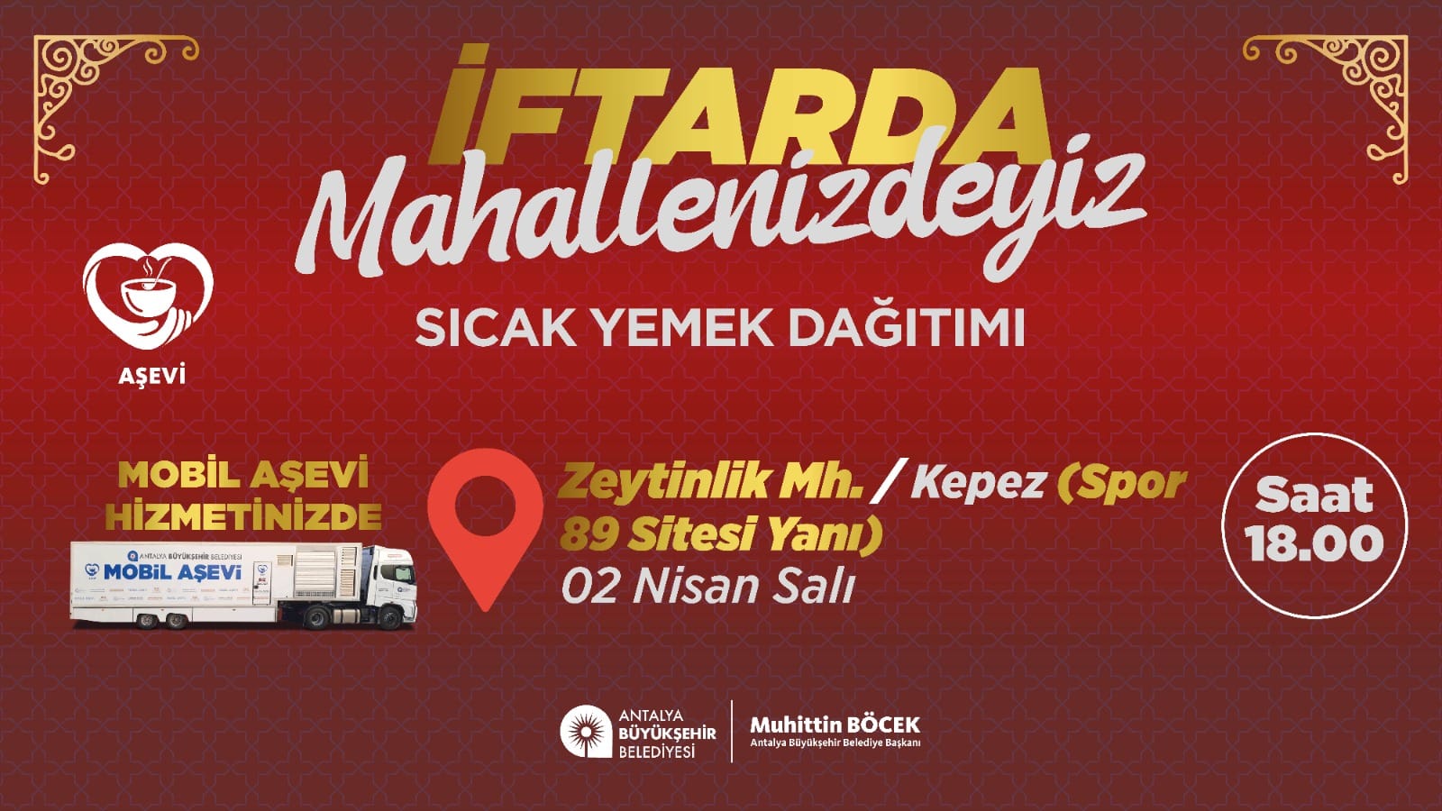 Antalya Büyükşehir Belediyesi, Mahalle İftarları ile Ramazan Ayı'nın birlikteliğini pekiştiriyor.