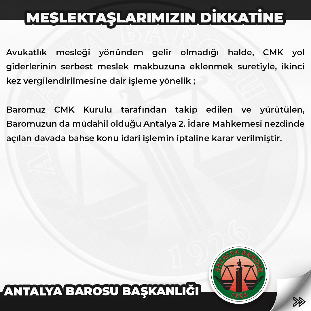 Antalya Barosu, Avukatların Vergi Yükünü Hafifletmek İçin Önemli Bir Karar Aldı