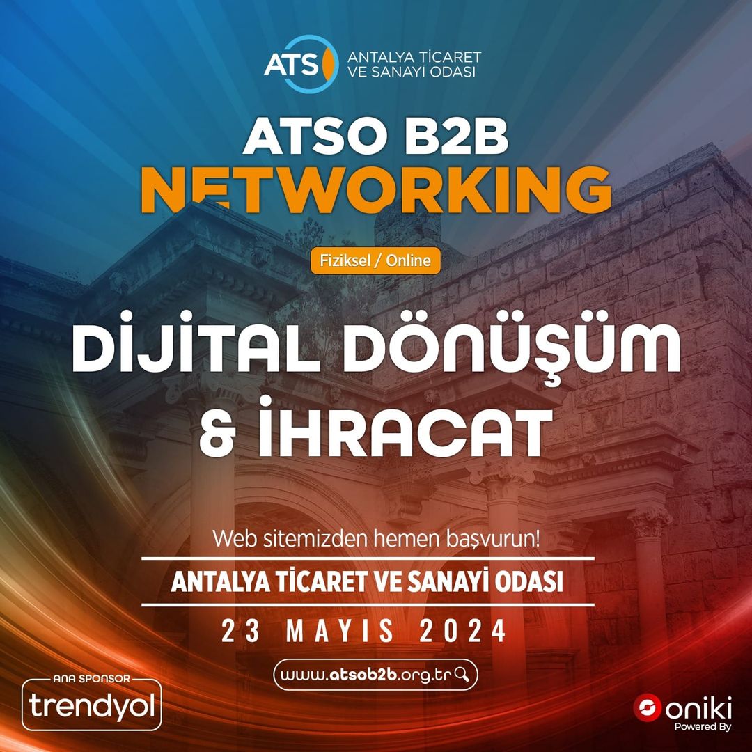 Antalya iş dünyasını bir araya getirecek B2B Networking etkinliği, 23 Mayıs 2024'te gerçekleşecek.