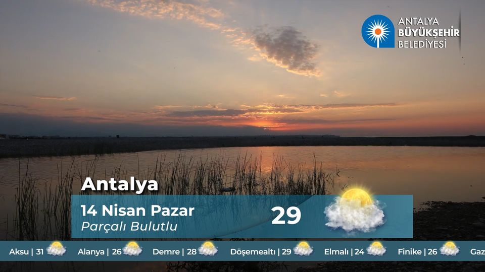 Antalya'da Bugün Hava Sıcaklığı 29 Derece Olacak