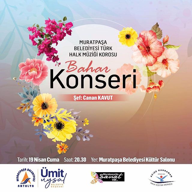 Muratpaşa Belediyesi, Türk Halk Müziği Korosu ile Bahar Konseri düzenliyor